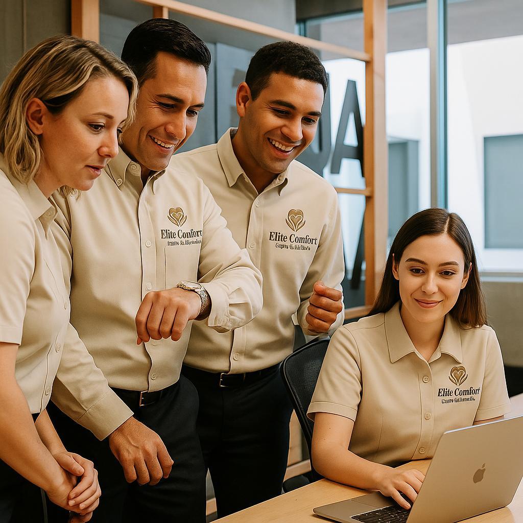 Caregiver and client talking